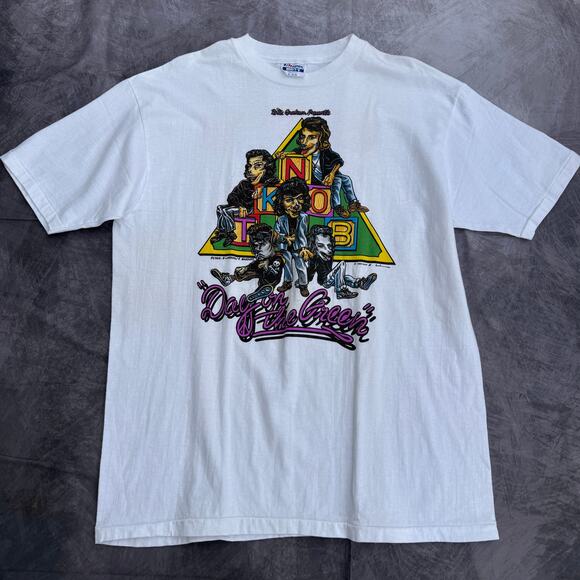 Vintage 1990 NKOTB New Kids on the Block Day On the Green Staff Concert Shirt XL